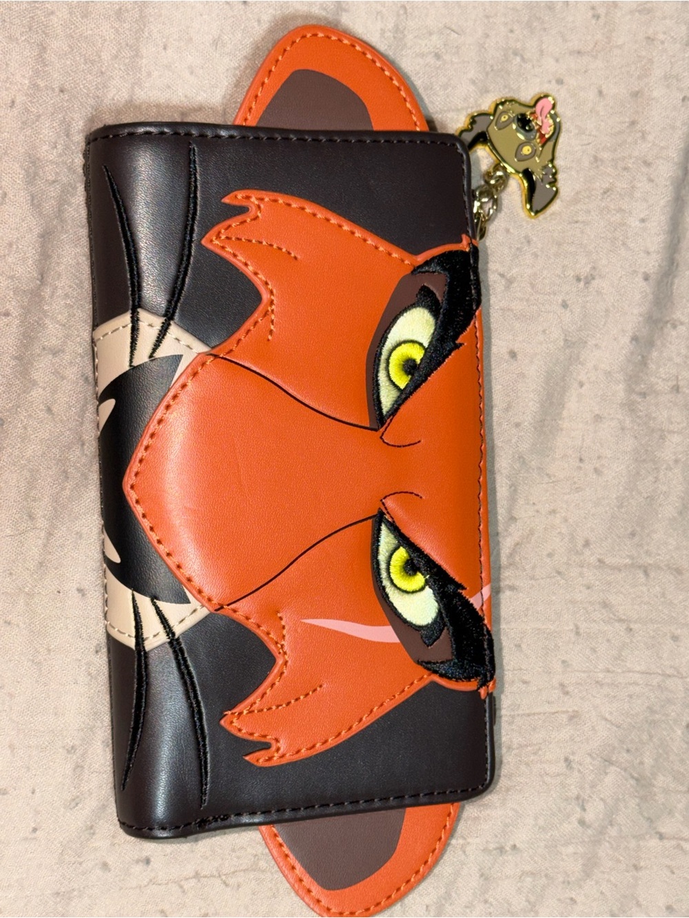 Loungefly Orange Fox Face Wallet with Charm